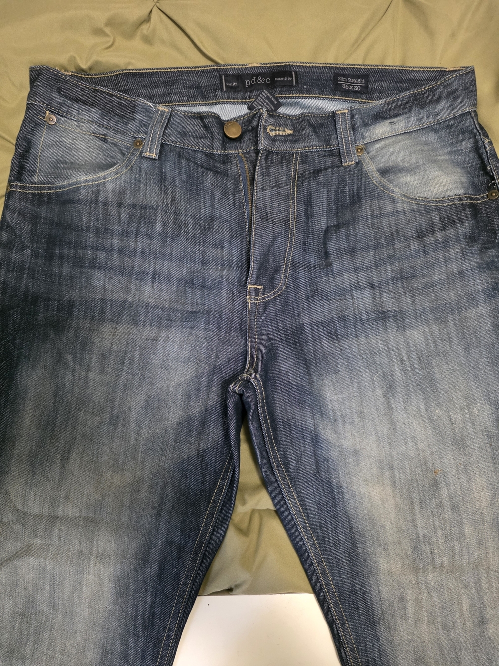 PD&C Men’s Faded Blue Relaxed Denim Jeans